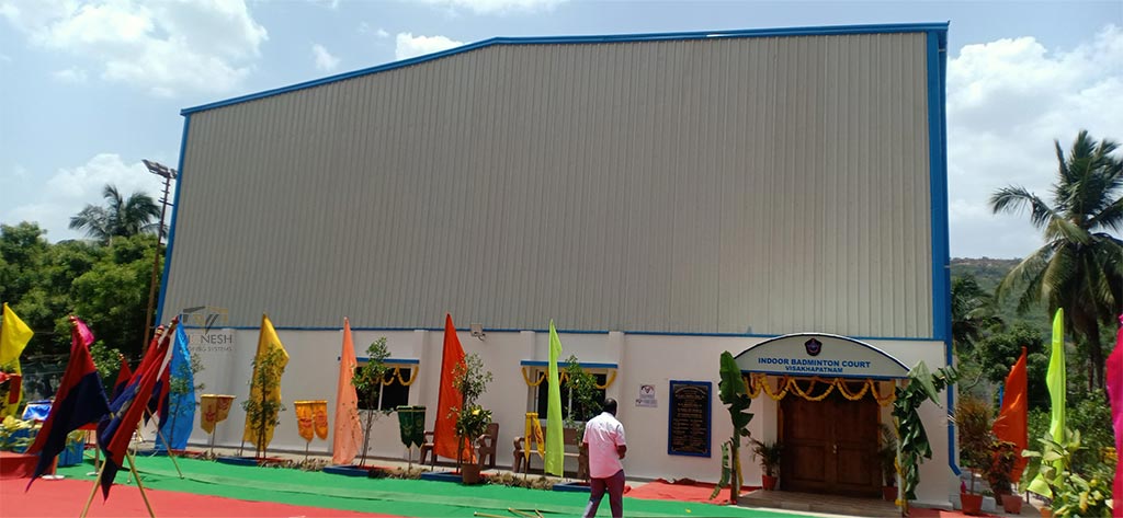 Industrial shed fabrication by Vignesh Roofing Systems - durable pre-engineered steel structures for factories and warehouses