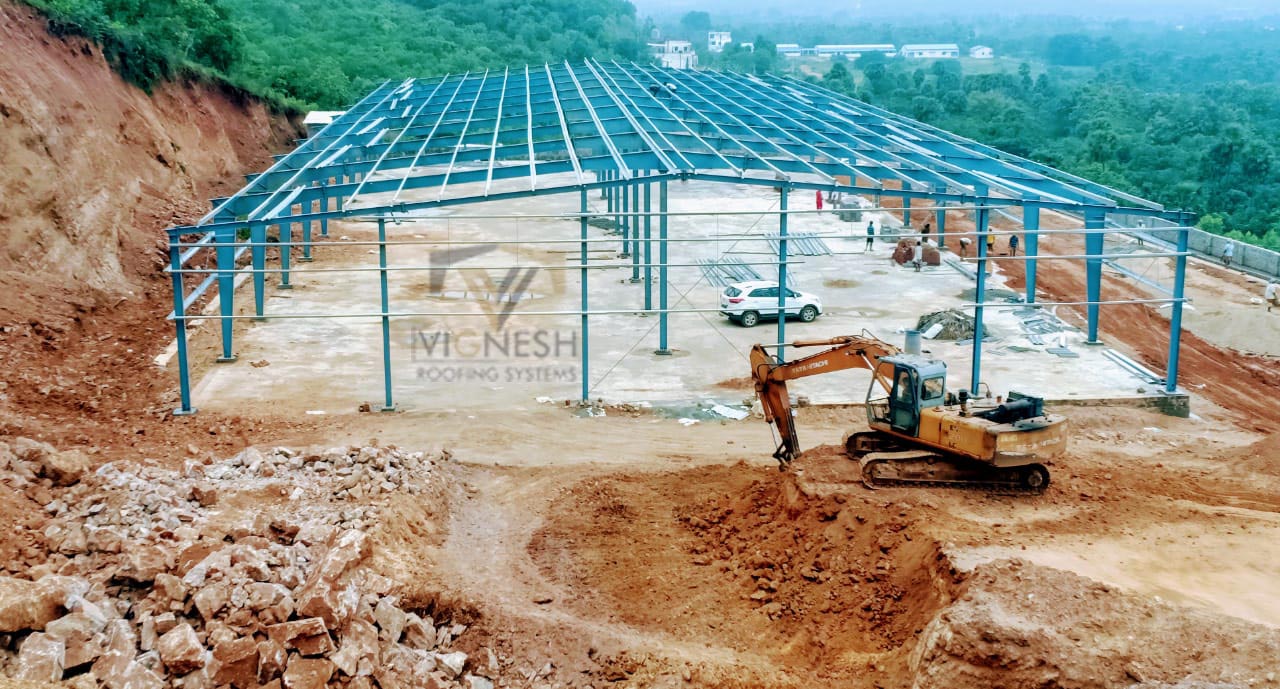 Multi-Span I Beam Structure by Vignesh Roofing Systems - durable steel construction solution for industrial and commercial buildings